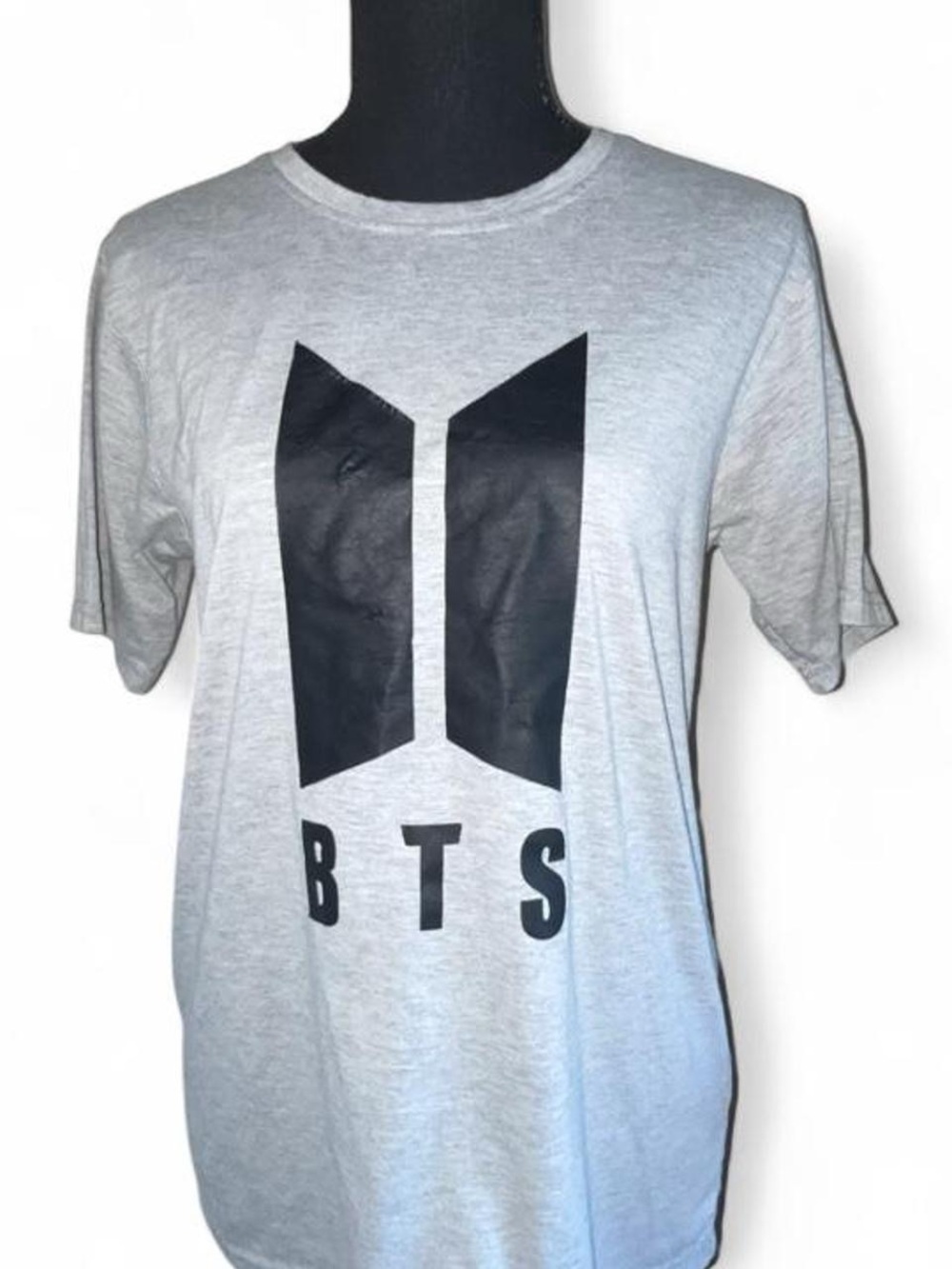 BTS Logo Short Sleeve Tee in Light Gray